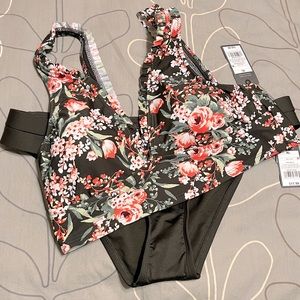 NWT Mossimo floral bikini set